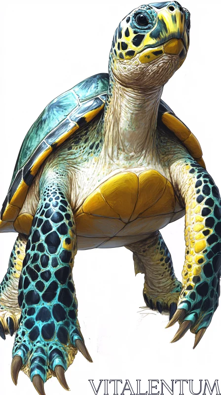 AI ART Vibrant Turtle Imagery