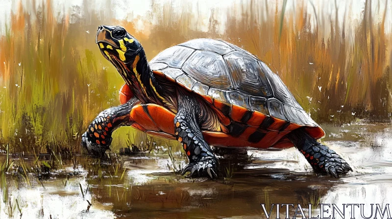 AI ART Turtle Artwork in Nature