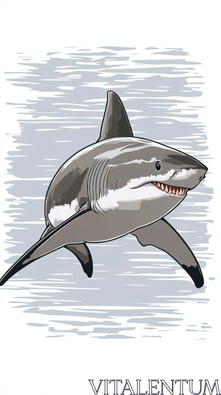 AI ART Stylized Shark Art