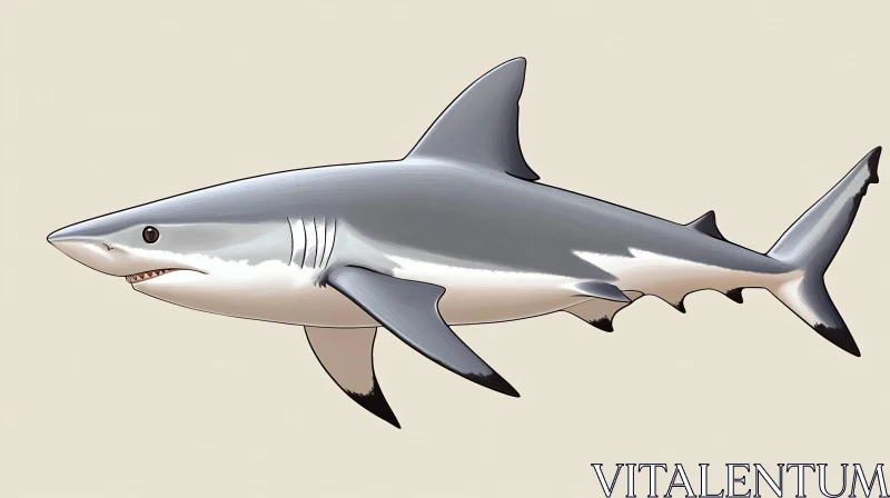 Elegant Shark Artwork AI Image