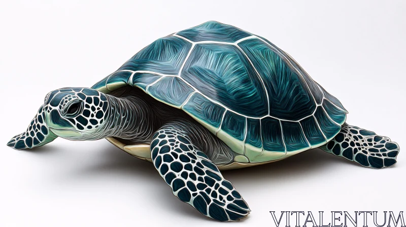 AI ART Intricate Turtle Design Art