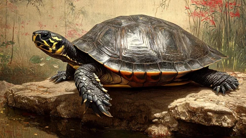Turtle by the Pond Artwork