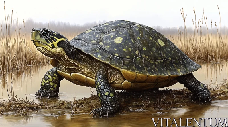 Wetland Turtle Image AI Image