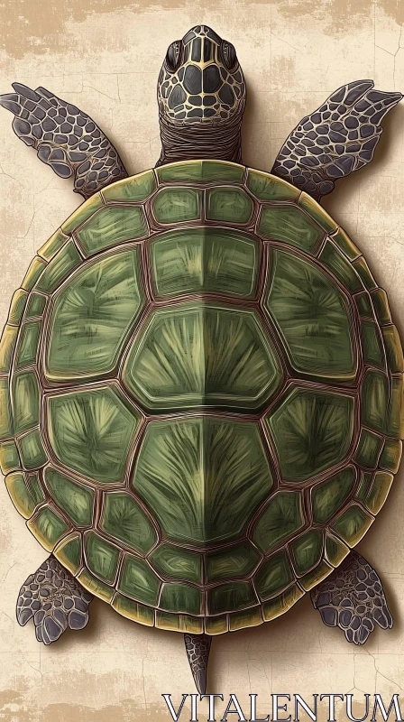 AI ART Artistic Depiction of a Turtle