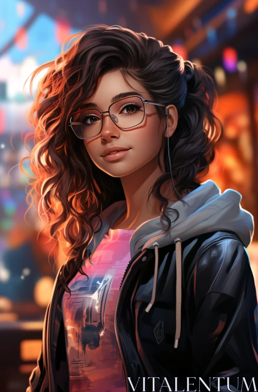 AI ART Modern Female Portrait in Urban Setting