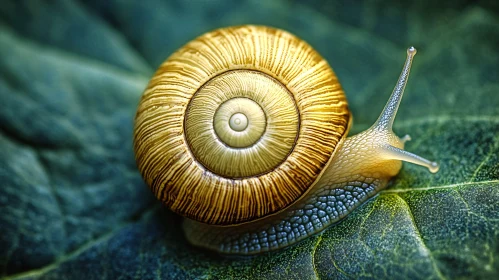 Intricate Macro Photography of a Snail