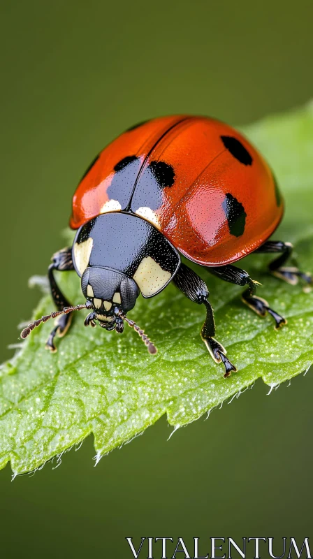 AI ART Detailed Close-Up of a Ladybug