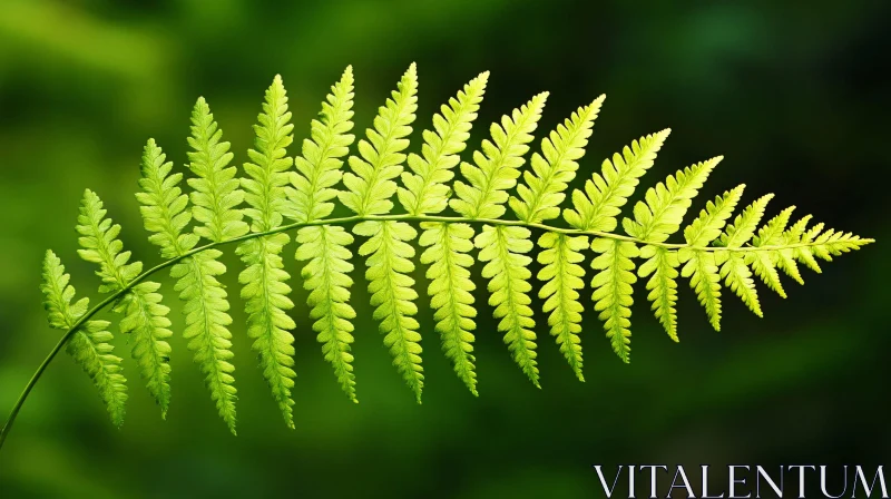 AI ART Intricate Green Fern Leaf