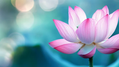 Exquisite Pink Lotus Close-Up