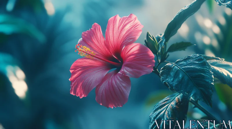 Vibrant Hibiscus Flower Photography AI Image