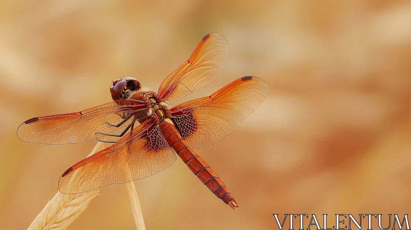 Close-Up View of a Dragonfly AI Image