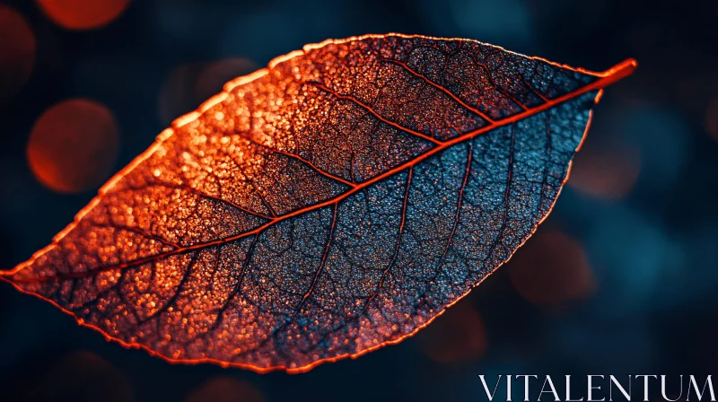 AI ART Intricate Macro Photography of a Leaf