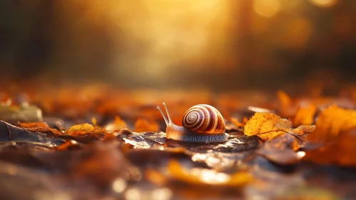 Forest Snail in Autumn