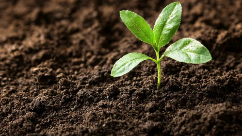 Green Seedling in Soil