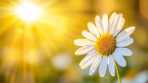 Radiant Daisy Under Warm Sunbeams