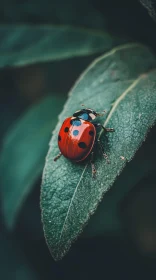 Detailed Close-up of a Ladybug