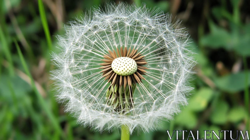 Detailed Dandelion Macro Shot AI Image