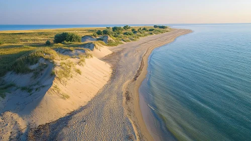 Tranquil Beach Landscape at Sunset