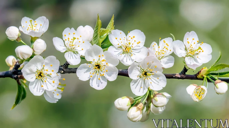 Cherry Blossoms in Full Bloom AI Image