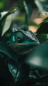 Chameleon Close-Up in Nature