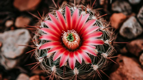 Vibrant Pink Cactus Flower in Full Bloom