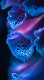 Detailed Flower Petals in Blue and Purple