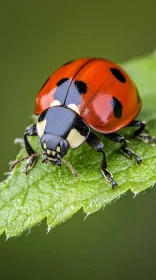 Detailed Close-Up of a Ladybug