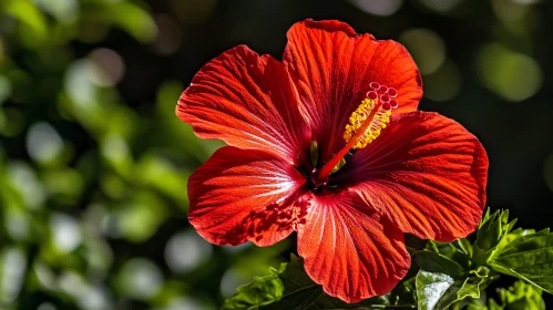 Beautiful Red Hibiscus Flower