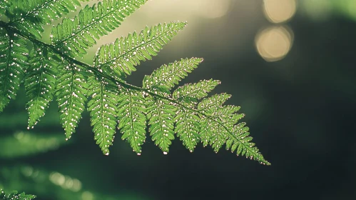 Dew-Kissed Fern Leaves