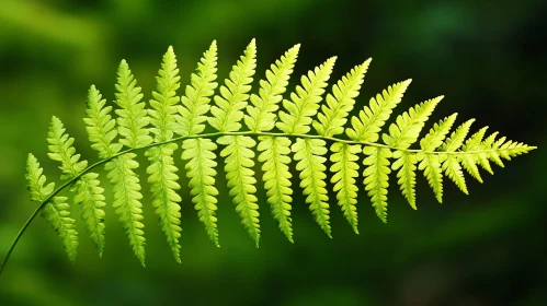 Intricate Green Fern Leaf