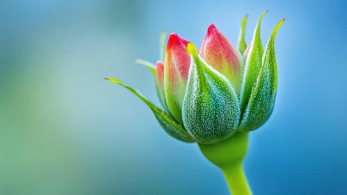 Dew-Drizzled Blooming Bud