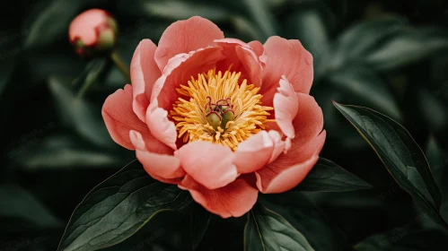 Vibrant Pink Peony Blossom