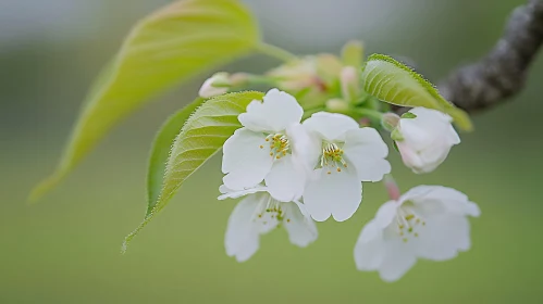 Delicate Cherry Blossom Flowers in Bloom