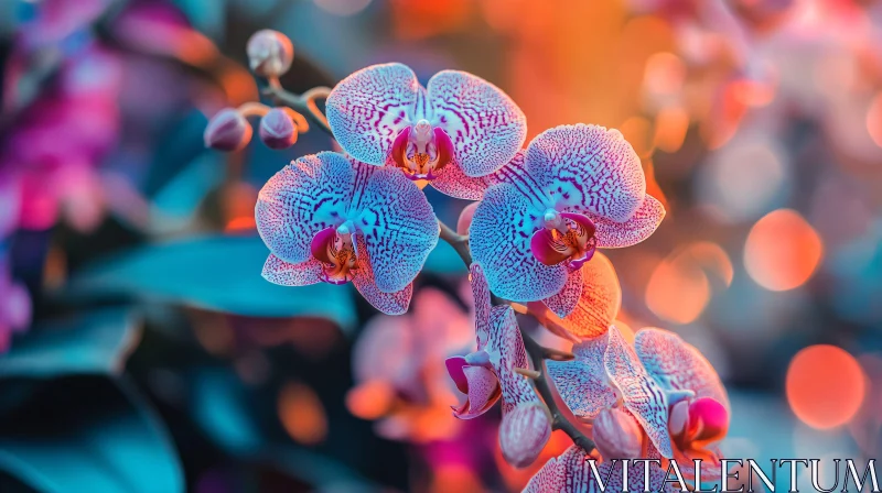 Stunning Orchid Blossoms with Intricate Patterns AI Image