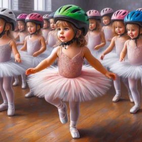 Ballet in bike helmets 1