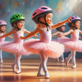Ballet in bike helmets 3