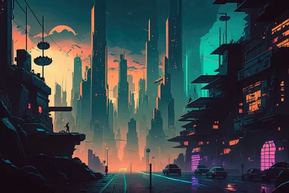 Neon Dreams: A Dazzling Cyberpunk Fantasy Cityscape Unveils a Digital Art Masterpiece Neon Dreams: A Dazzling Cyberpunk Fantasy Cityscape Unveils a Digital Art Masterpiece