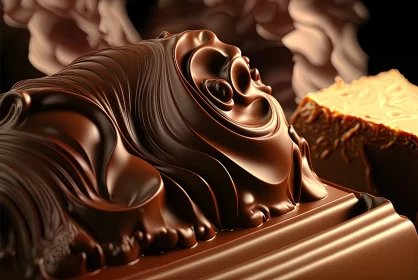Artistic Chocolate Lion - A Surreal Realm of Chocolate Fantasy Artistic Chocolate Lion - A Surreal Realm of Chocolate Fantasy