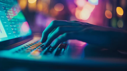 Mysterious Typing in Dimly Lit Room Mysterious Typing in Dimly Lit Room