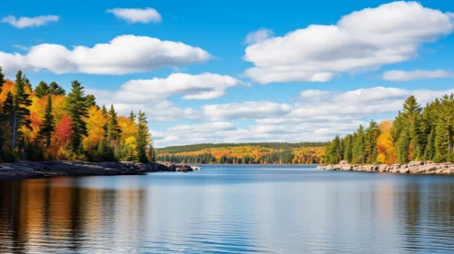 Tranquil Autumn Lake Landscape Tranquil Autumn Lake Landscape