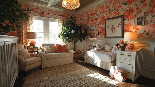 Cozy and Bright Shabby Chic Nursery with Floral Decor Cozy and Bright Shabby Chic Nursery with Floral Decor