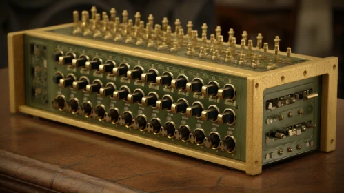 Vintage Audio Equalizer with Knobs and Switches Vintage Audio Equalizer with Knobs and Switches