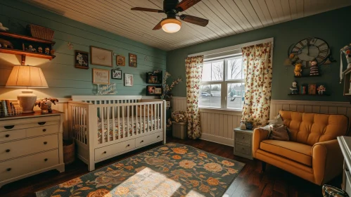 Cozy and Inviting Nursery with Vintage Decor Cozy and Inviting Nursery with Vintage Decor