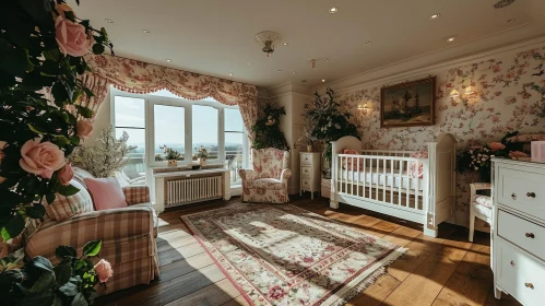 Beautifully Decorated Nursery with a Floral Theme Beautifully Decorated Nursery with a Floral Theme