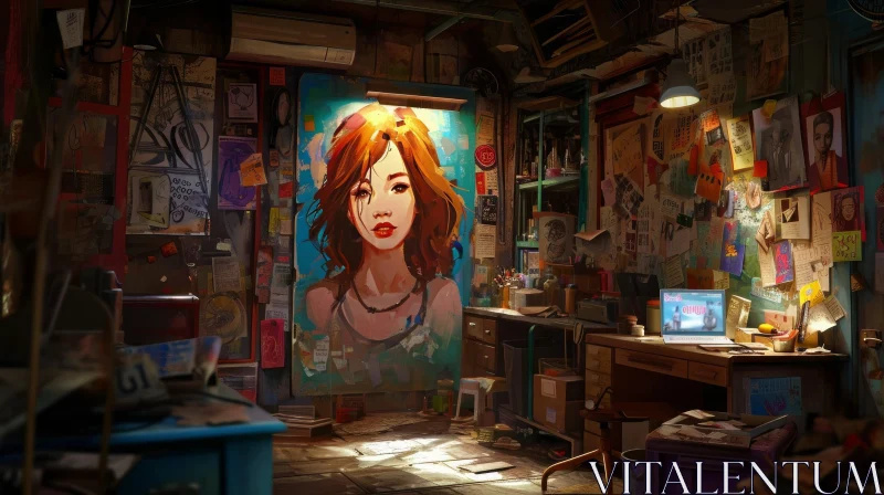 Captivating Digital Painting of an Artist's Studio | Mesmerizing Details Captivating Digital Painting of an Artist's Studio | Mesmerizing Details