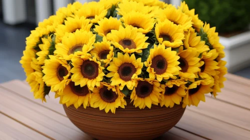 Sunflowers Bouquet in Ceramic Vase Sunflowers Bouquet in Ceramic Vase