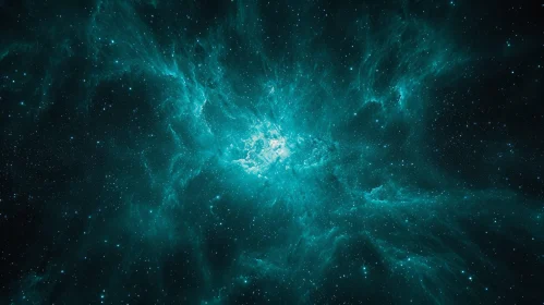 Glowing Nebula in Space - Colorful Astronomy View Glowing Nebula in Space - Colorful Astronomy View