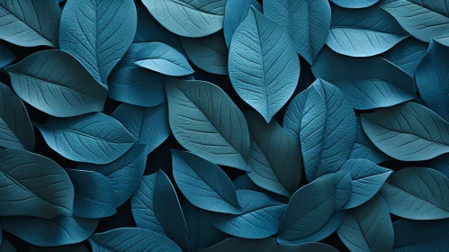 Blue Leaves Close-Up with Velvety Texture Blue Leaves Close-Up with Velvety Texture