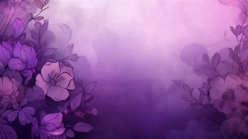 Purple Watercolor Flowers Bouquet Painting Purple Watercolor Flowers Bouquet Painting