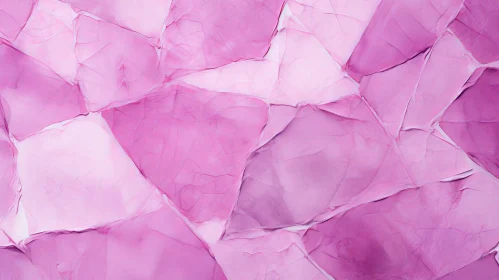 Pink and White Abstract Cracked Painting Pink and White Abstract Cracked Painting